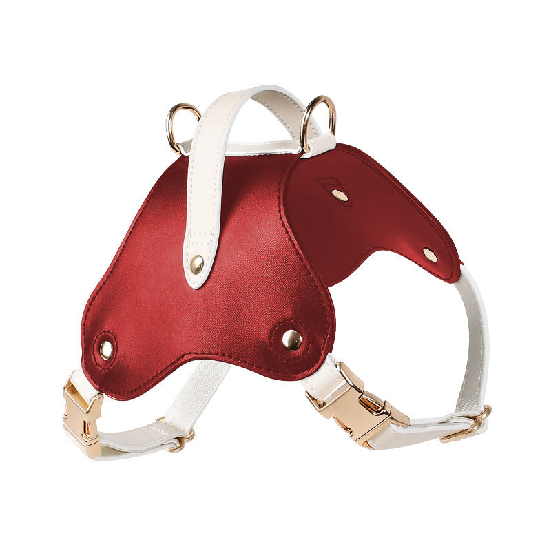 padded leather dog harness