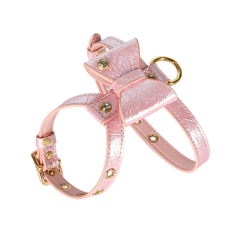 pink dog harness