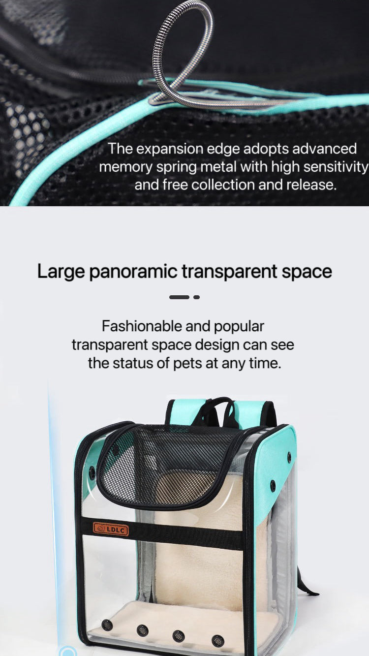 Expandable Plastic Waterproof Cat Carrying Carrier Backpack