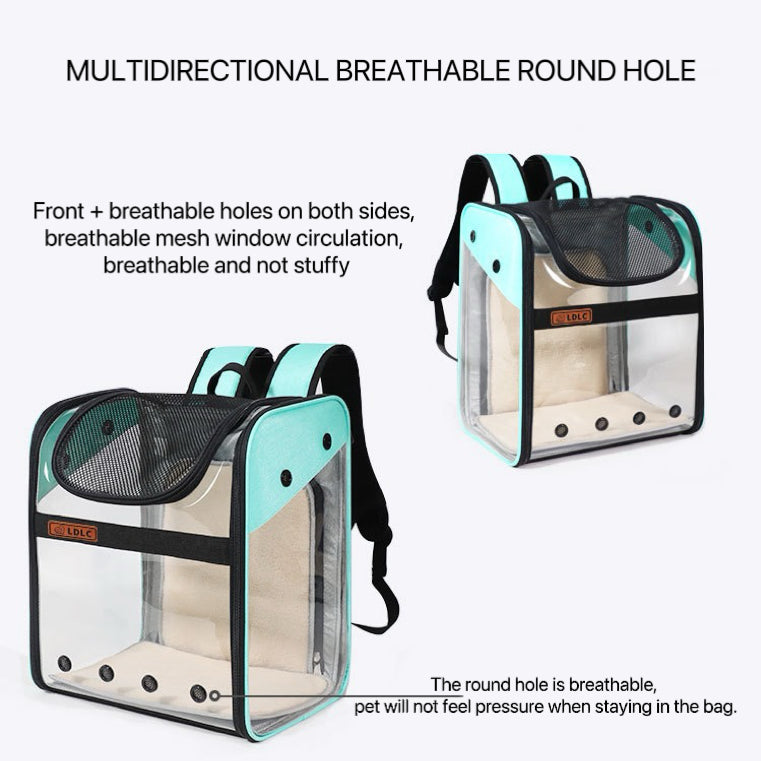 Expandable Plastic Waterproof Cat Carrying Carrier Backpack